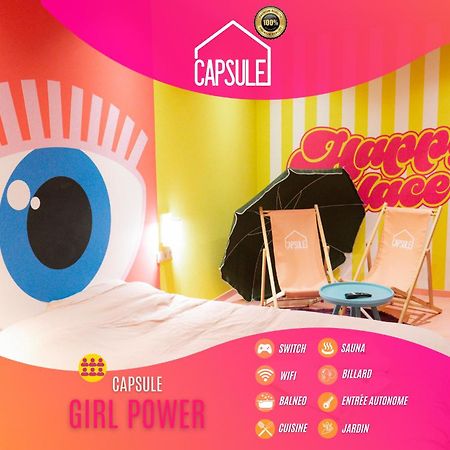 Capsule Girl Power Spa - Balneo - Sauna - Karaoke - Billard - 2 Chambres Charleroi Exteriör bild